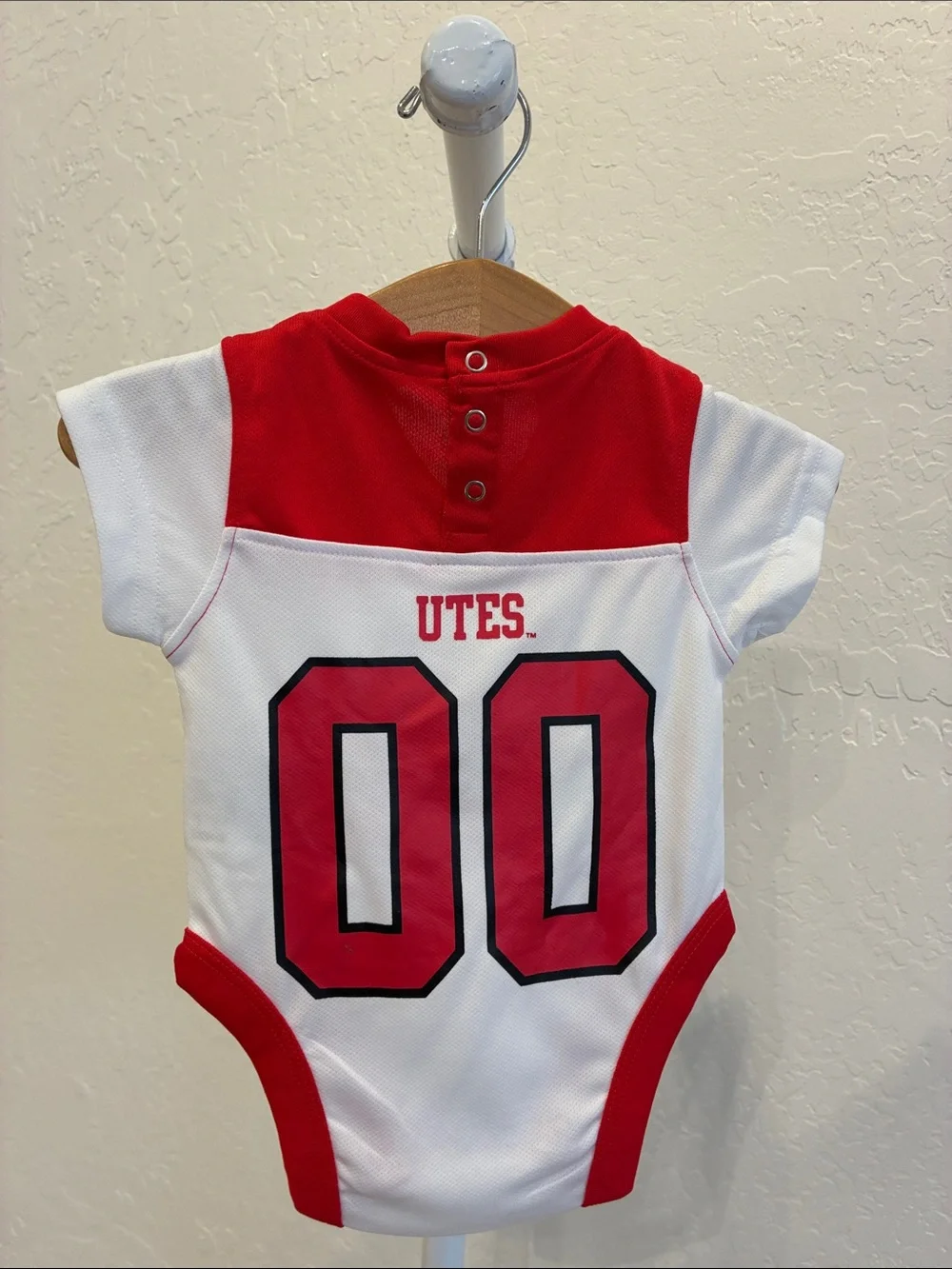 Rivalry Threads Red and White UU Logo Baby Bodysuit